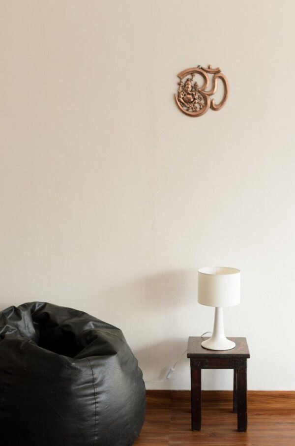 Metal Wall Hanging of Lord Ganesha with Om - Image 2