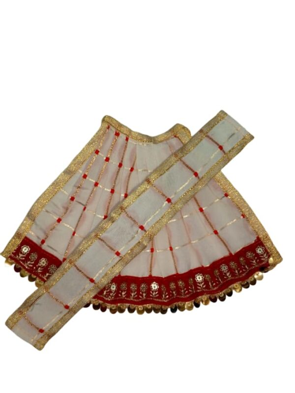 My God Gift Navratri Special, Mata Rani Vastra, Devi Poshak, Durga Dress, Radha Rani Poshak for Standing Idol, Made of Silk Cloth - Image 3