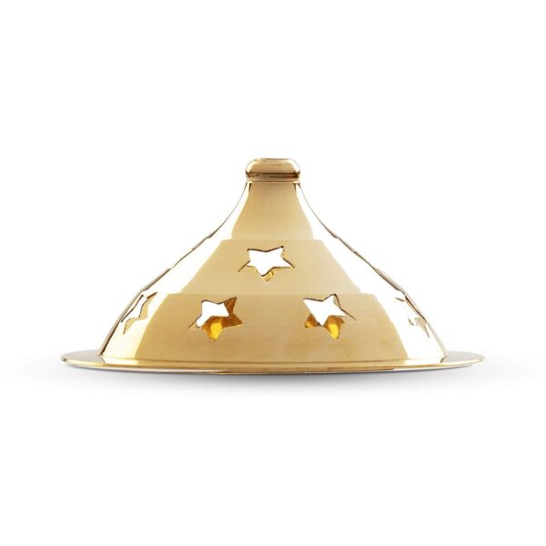 Akhand Diya Decorative Brass & Glass Oil Lamp 5 Inch with Borosilicate Glass - Image 4