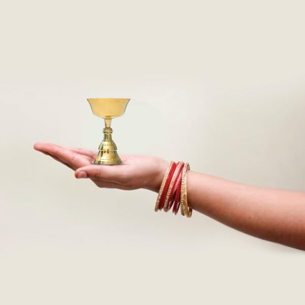 Brass Diya for Puja | Deepam Kundulu Jyot Diya Oil Lamp - Image 5