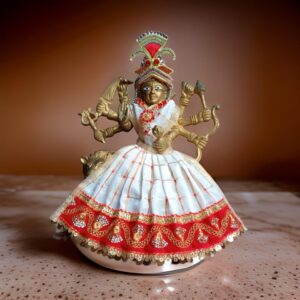 My God Gift Navratri Special, Mata Rani Vastra, Devi Poshak, Durga Dress, Radha Rani Poshak for Standing Idol, Made of Silk Cloth