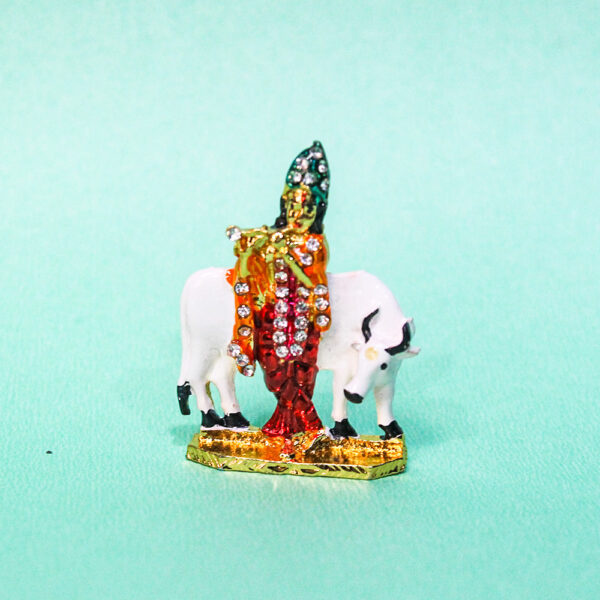Lord Krishna with Cow for Home Decor and CAR Dashboard - Image 2