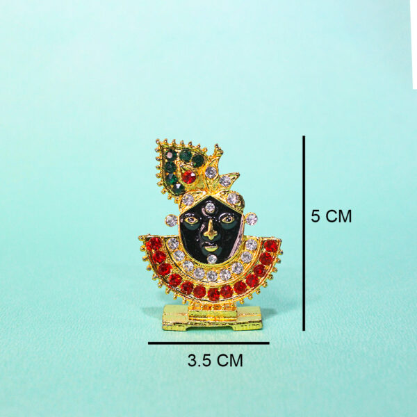 Lord Krishna Idol Krishna Face Statue Black Metal Statue - Image 6