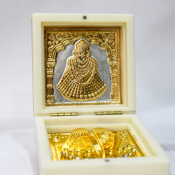 Lord Khatu Shyam Baba/haarey Ka Sahara Gold Plated - Image 3