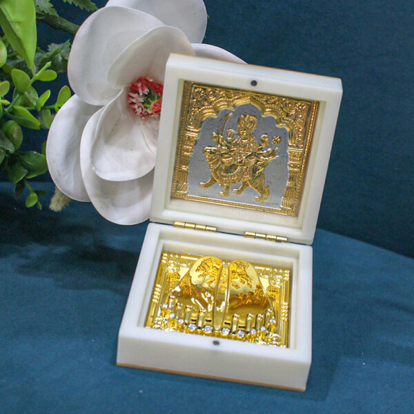 Sherawali Mata Gold Plated Charan Paduka - Image 5