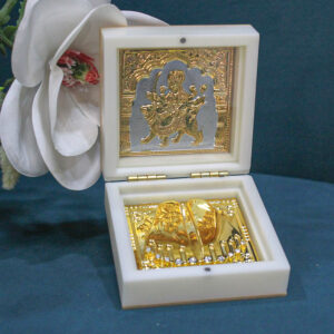 Sherawali Mata Gold Plated Charan Paduka