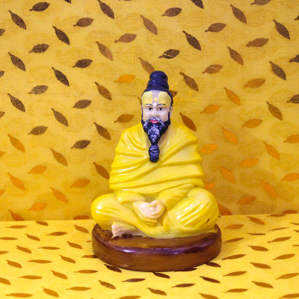Premanand Maharaj Resin Idol, Religious Decorative Figurine, Yellow Robe - Image 2