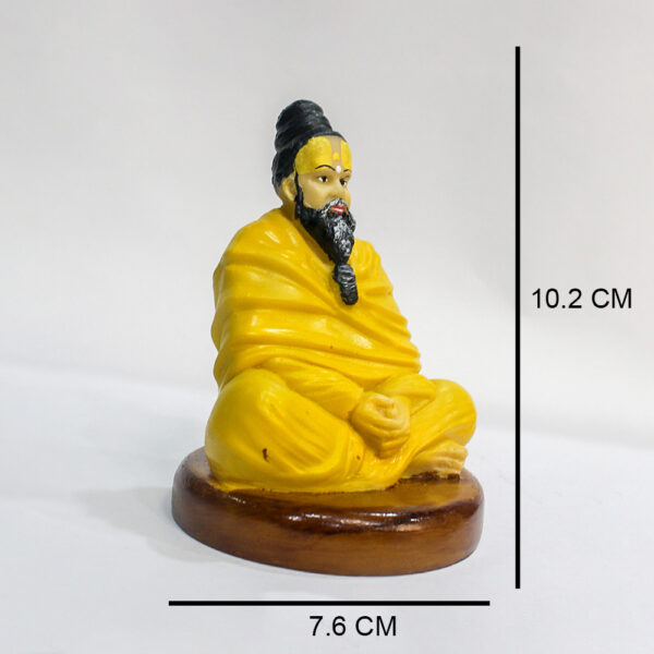 Premanand Maharaj Resin Idol, Religious Decorative Figurine, Yellow Robe - Image 4