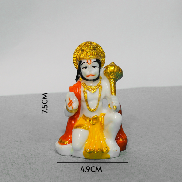 Hanuman Ji Murti for Pooja Room Car Dashboard Bajrang Bali Idols Sculpture Showpiece Figurine - Image 6
