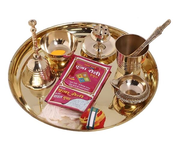 Golden Thali for Pooja Plate - Image 2