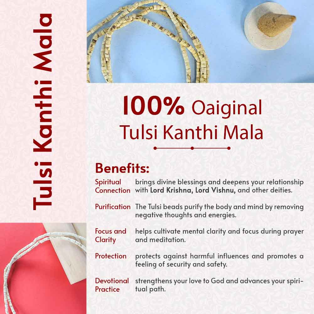 100% Pure Long Tulsi Kanthi Bead Jap Mala - Image 6