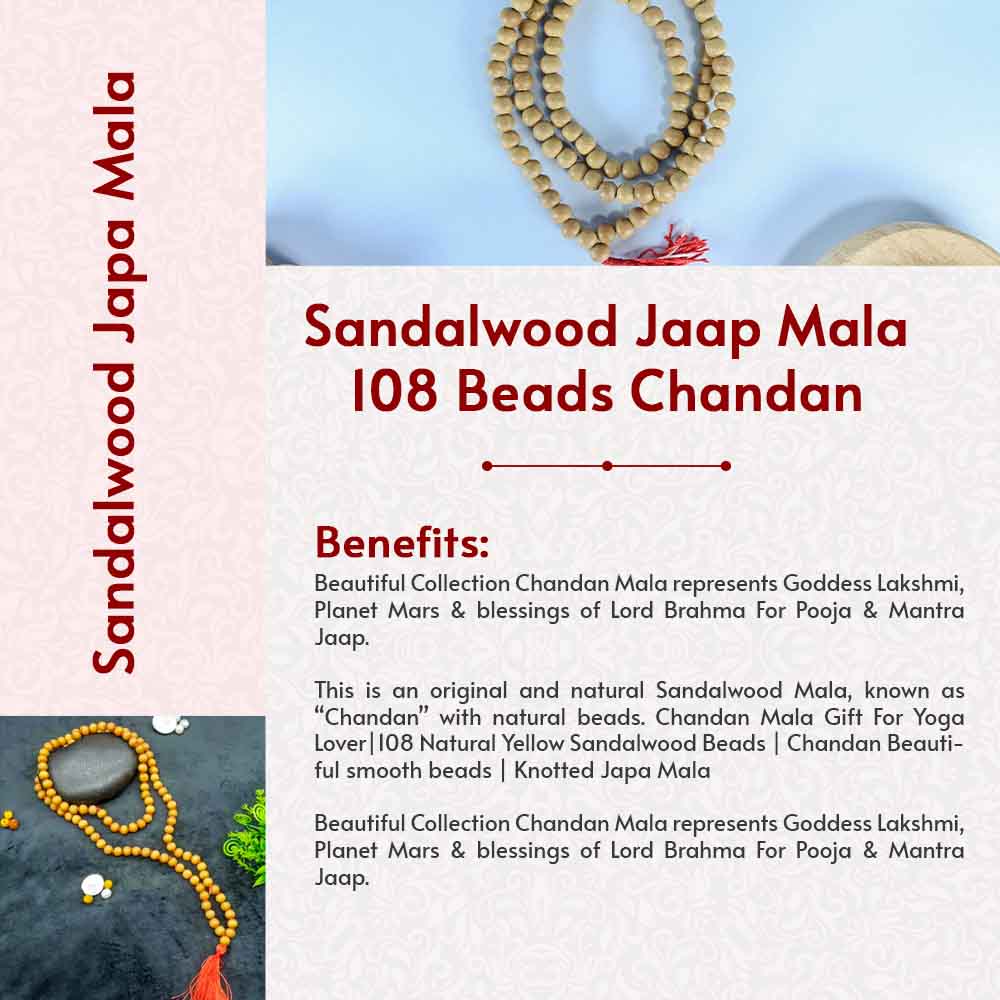 100% Original Authentic Mysore White Sandalwood (Chandan) Jap Mala - Image 5