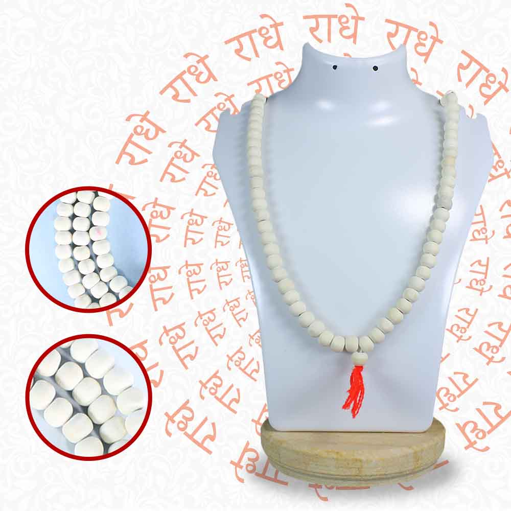 Sacred White Wooden Jap Mala – 108 Handcrafted Beads - Image 4